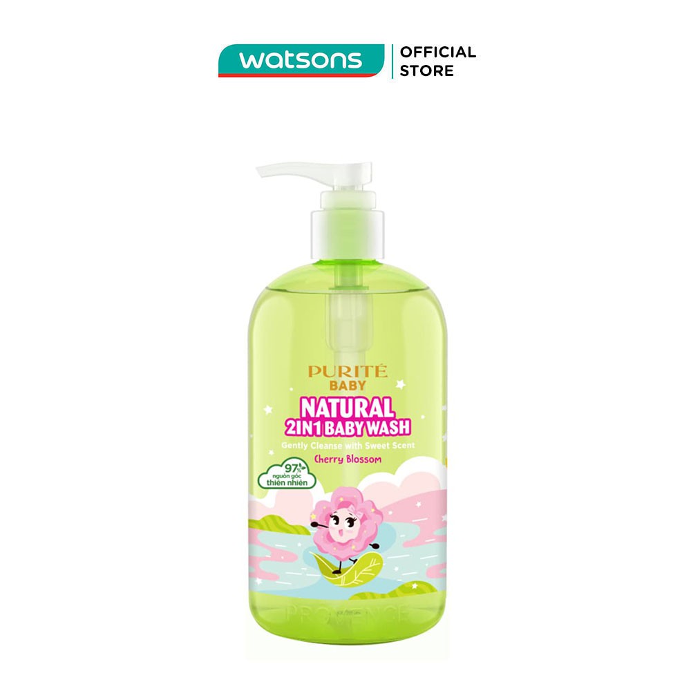 Sữa Tắm Gội Purité Baby Natural Cherry Blossom Hoa Anh Đào 500ml