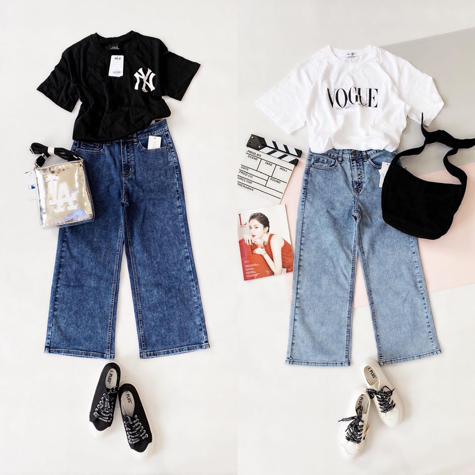 Quấn jeans BSK culottes WashAcid - form nhỏ