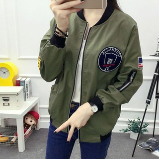 Áo Khoác Bomber Nữ Thêu Hoa