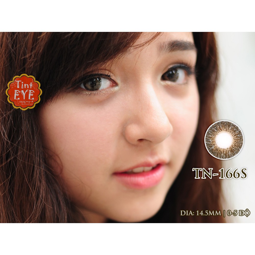 Kính Áp Tròng lvy Brown Sale 60% Tinteye 166S Tặng 1 Nước Ngâm Cao Cấp