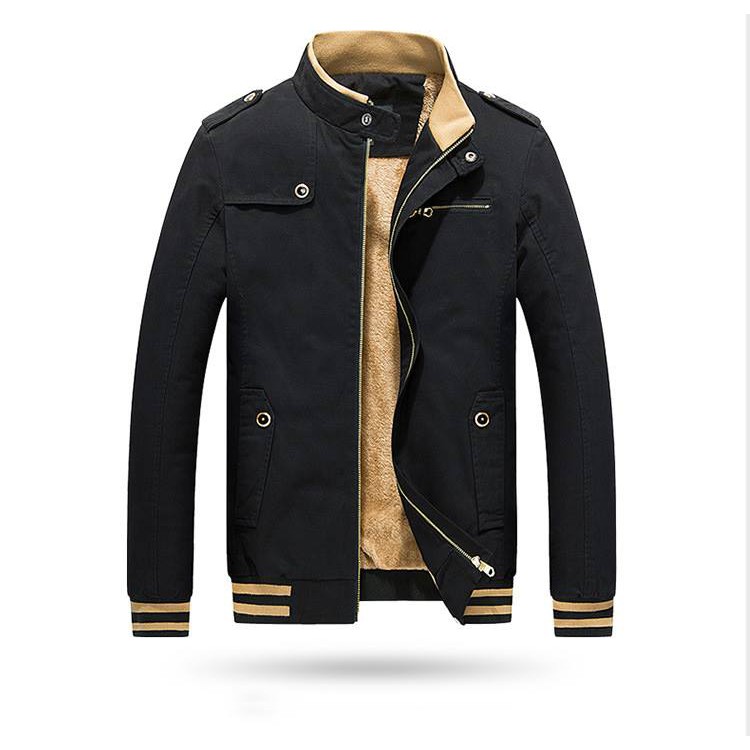 Áo khoác nam vải kaki dày bên trong lót lông mặc cực ấm