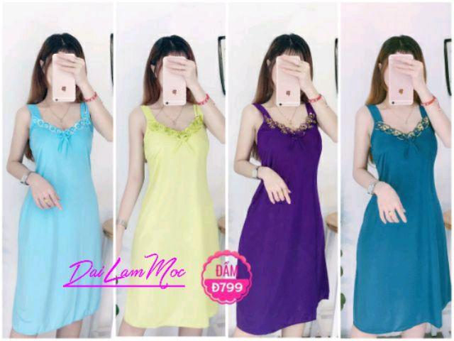 Đầm ngủ - Đầm mặc nhà thun lạnh nữ