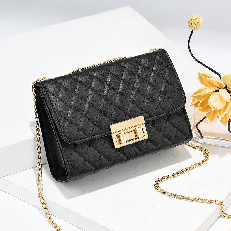 Túi Đeo Chéo Mini Đựng Điện Thoại Phối Dây Xích Thời Trang Dành Cho Nữ