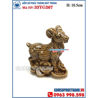 Tượng sứ con Giáp tuổi Mùi gốm Bát Tràng