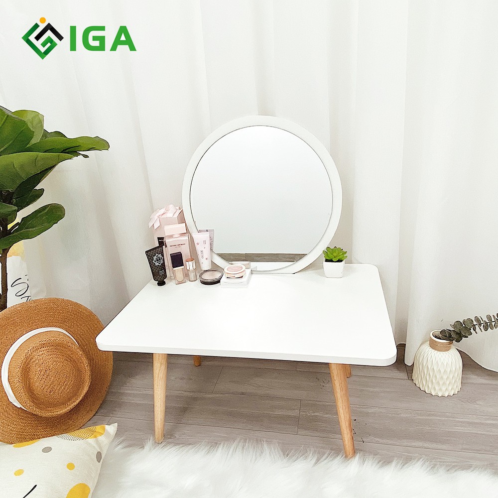 [Mã LIFEBKA5 giảm 10% tối đa 1 Triệu đơn 500k] Bàn Trang Điểm Single O Phong Cách Bắc Âu ̣̣̣̣̣̣Chính Hãng IGA - GP117