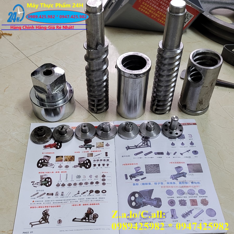 Phụ kiện làm bỏng Ruột gạo,ngô,Đầu vặn,vỏ áo,pec các loại của đầu 7 pec