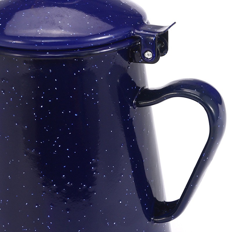 1.2L Enamel Coffee Pot Hand Tea Water Kettle Teapot Vintage Home Decor Starry Sky Blue Teapot Cafe Tools