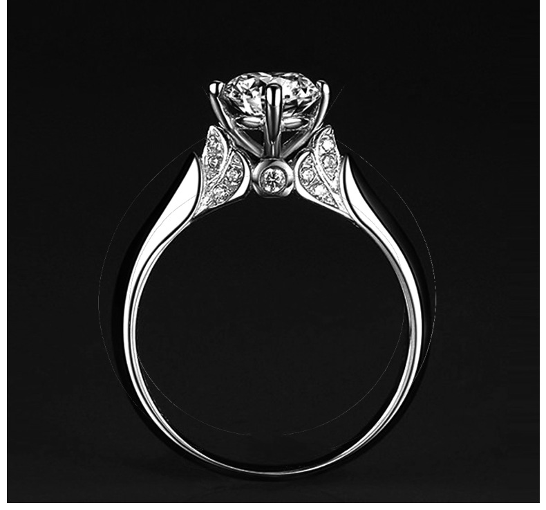 Nhẫn Hở Hình Thiên Nga Đính Đá Pt950