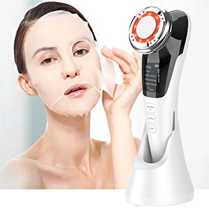 Máy mát xa mặt ANLAN EMS với liệu pháp ánh sáng hỗ trợ cải thiện nếp nhăn lão hóa da có chế độ nén nóng / lạnh