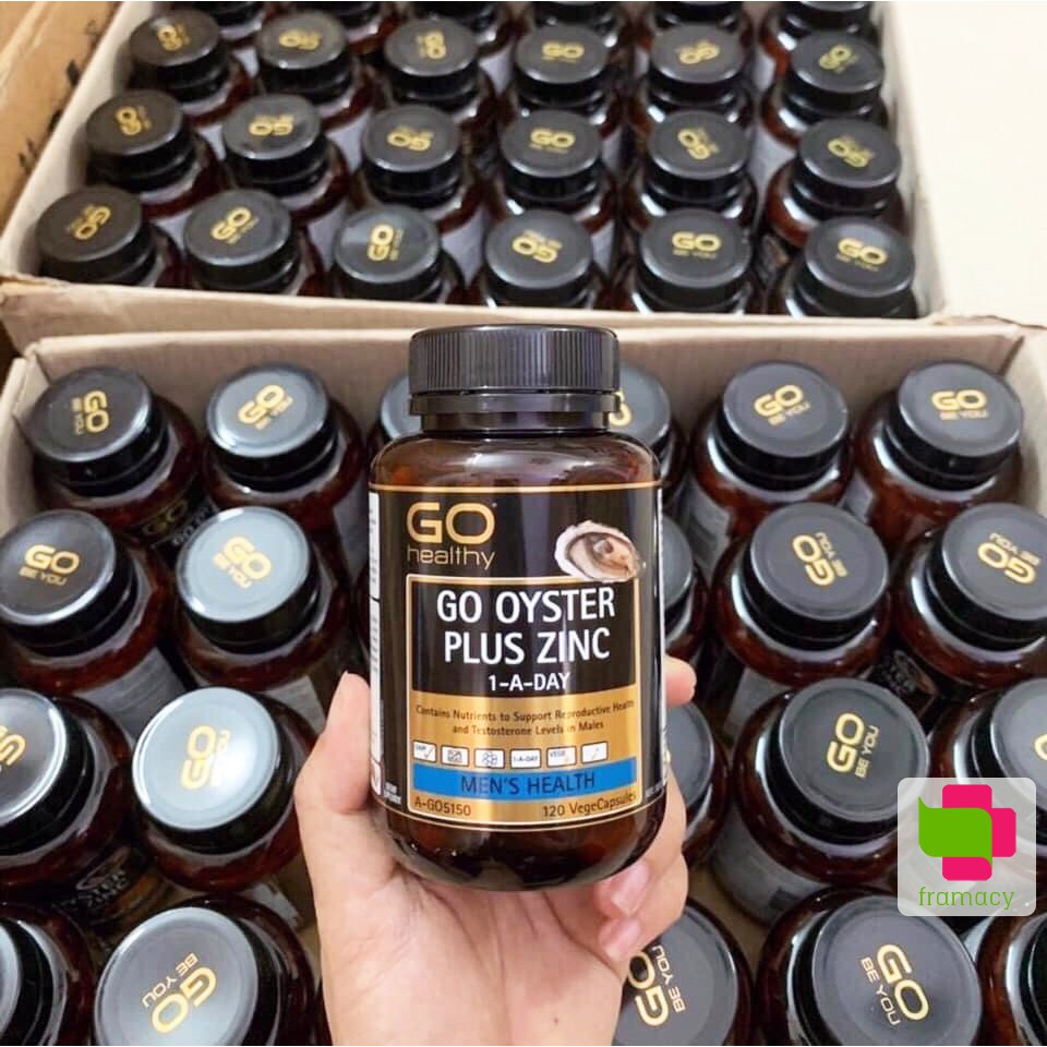 Tinh chất hàu tươi Go Healthy Oyster Plus Zinc 1-A-Day, New Zealand (120 viên) tăng cường sinh lực phái mạnh