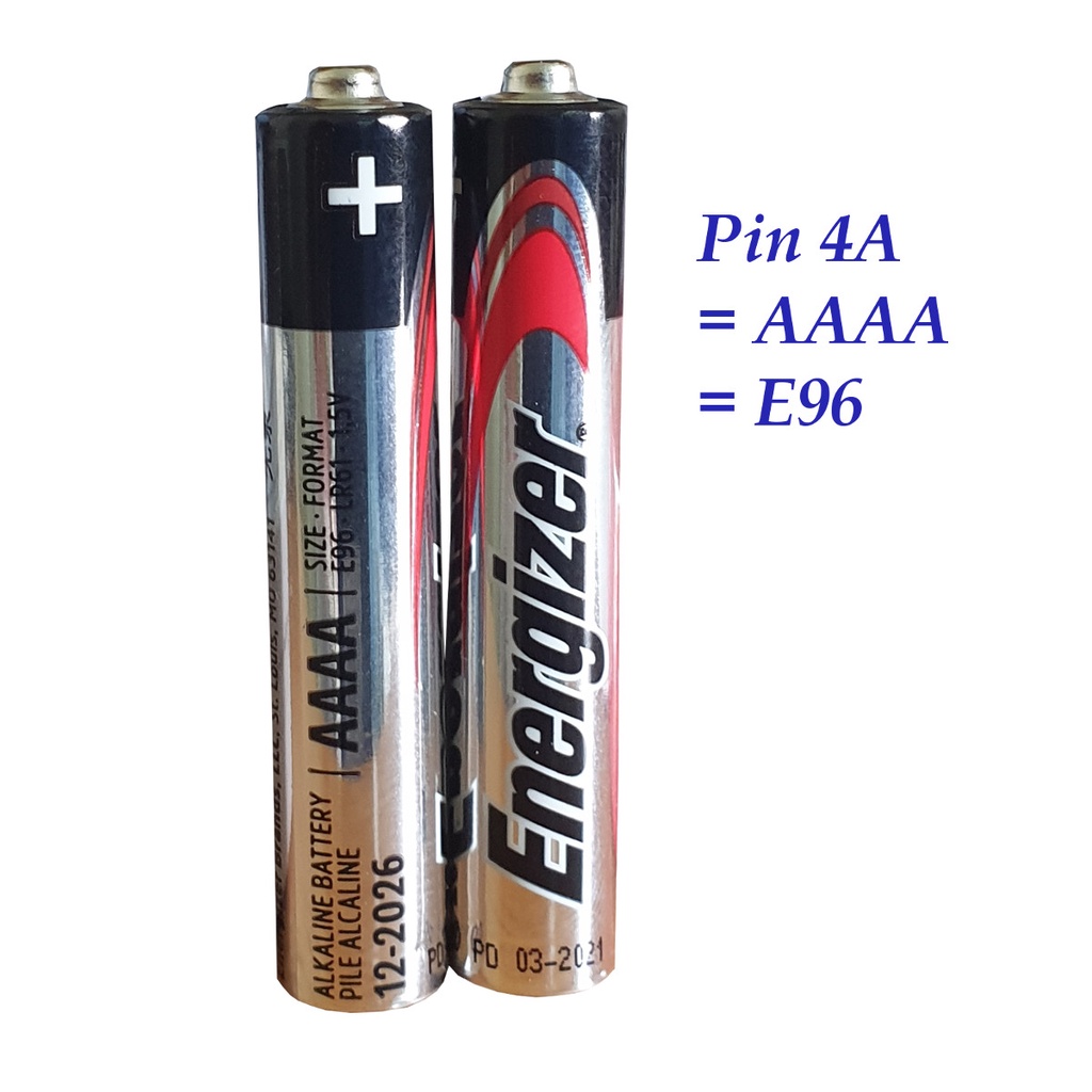 Vĩ 2 viên pin AAAA ( 4A) Energizer Alkaline 1.5V