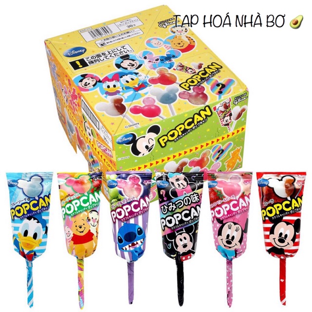 Kẹo que mút POPCAN hình mickey Nhật Bản