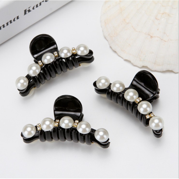 KẸP TÓC MINI ĐÍNH ĐÁ KÈ HẠT CHÂU PHONG CÁCH HÀN QUỐC