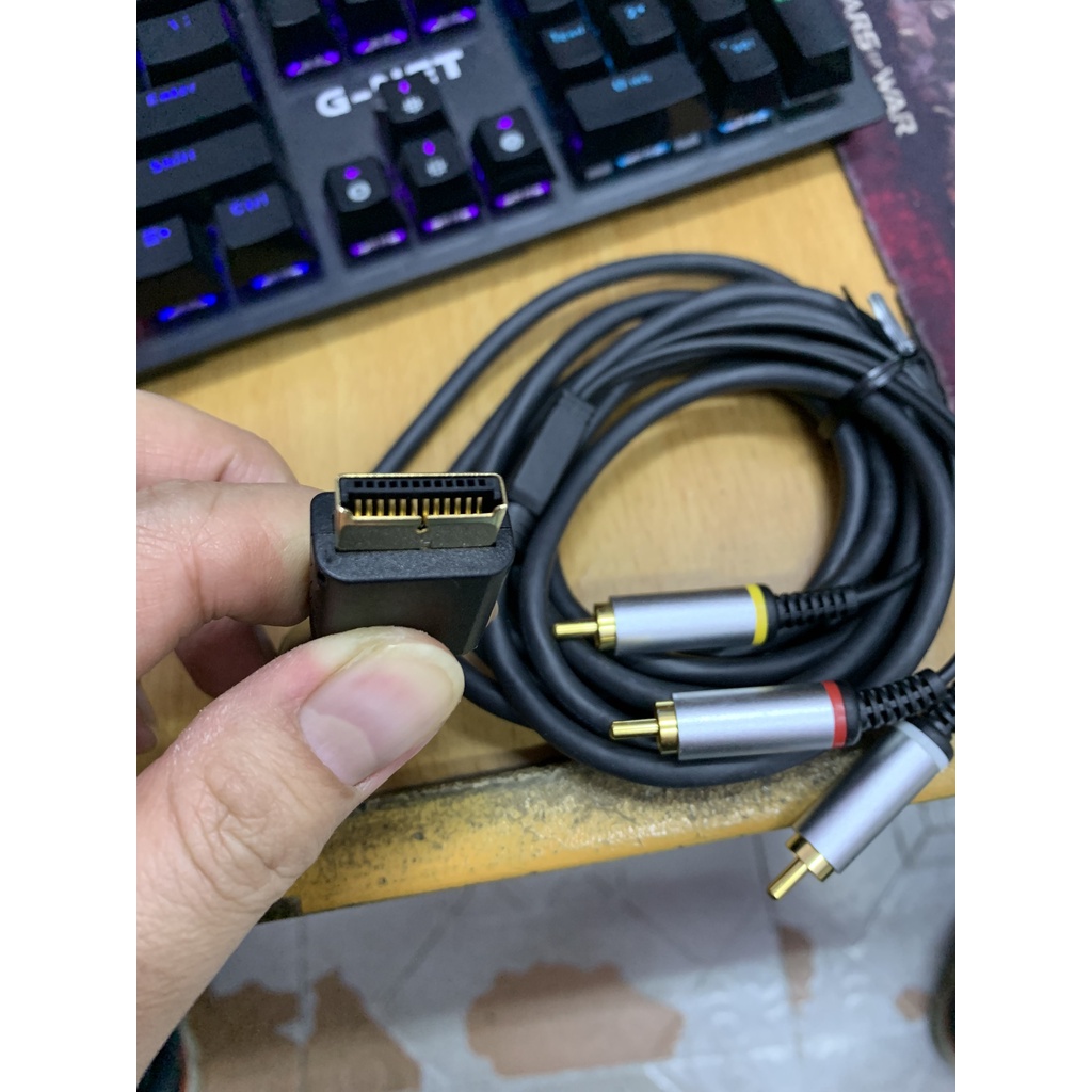 Dây Cáp Chuyển Đổi Ps2 / Ps3 Av 3 màu dài 1.8m