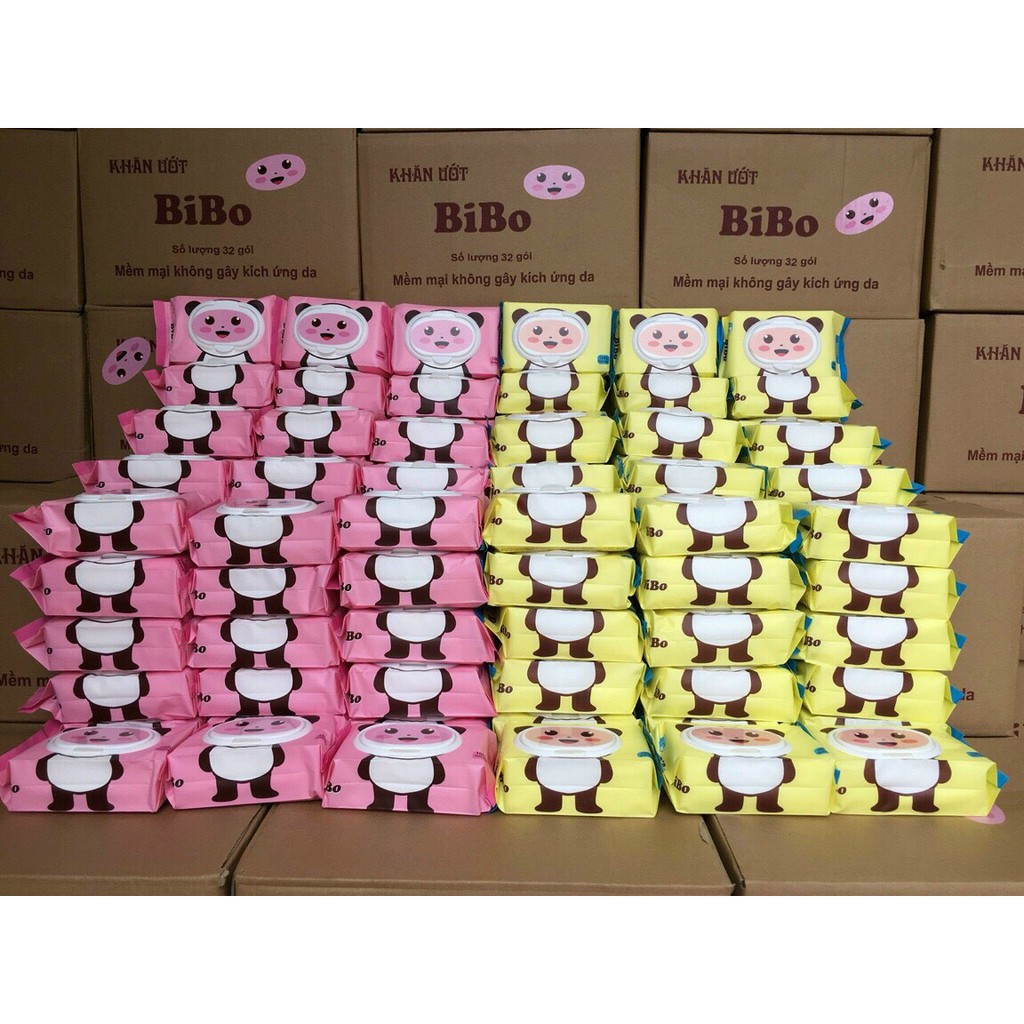 💥 FREESHIP💥KHĂN ƯỚT KHÔNG MÙI BIBO 100 tờ