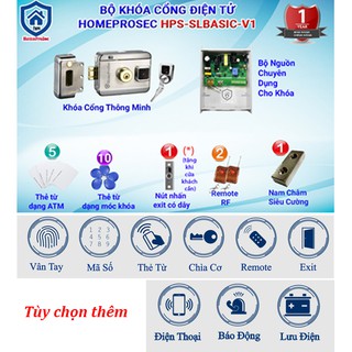 Khóa cổng điện tử thông minh HPS - SLBASIC - V1