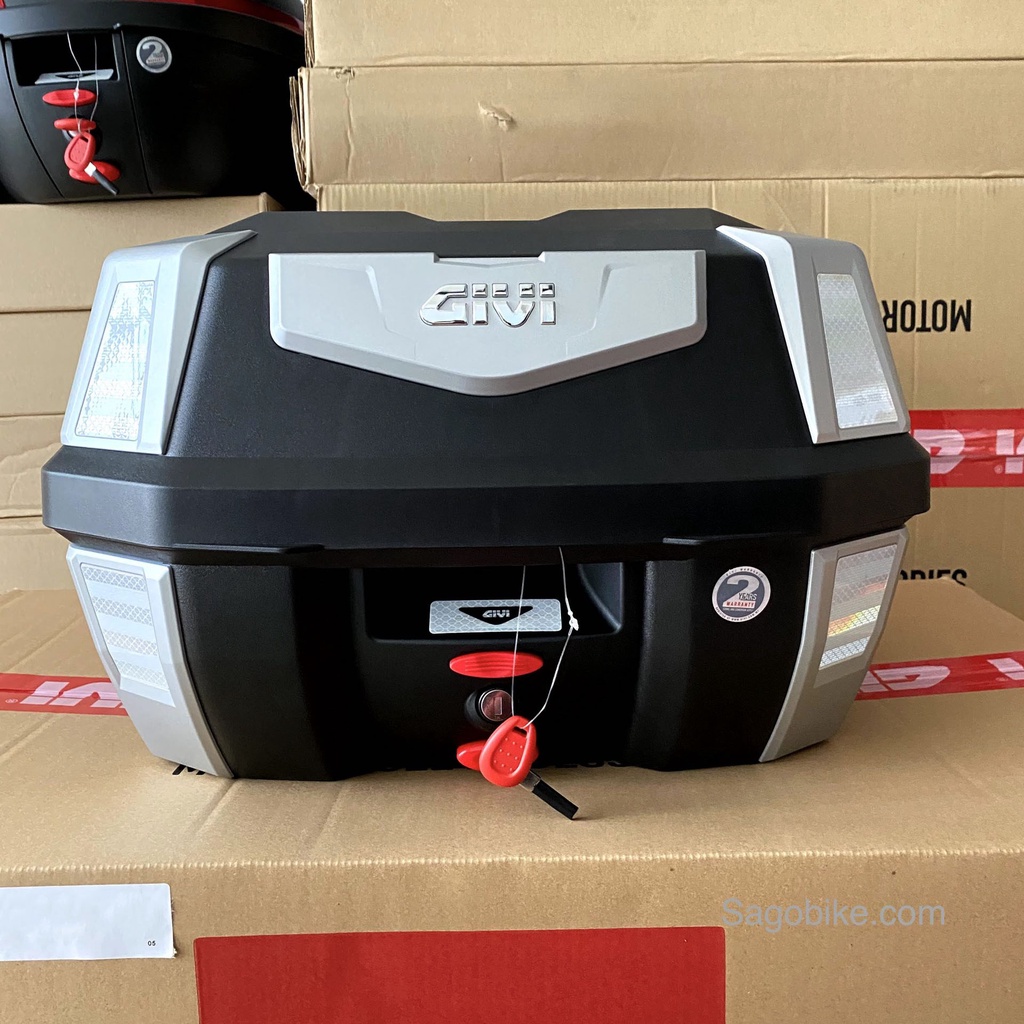 Thùng sau Givi B42N hệ thống khóa Monolock cao cấp dung tích 42 lít kèm đế gắn thùng Givi MP70N chính hãng