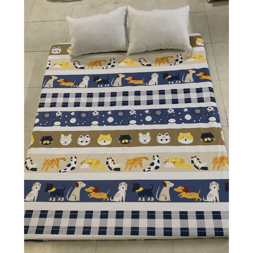 Ga Chống Thấm Cotton Hoạ Tiết, Ga Chống Thấm , Ga Chống Thấm Cotton Kháng Khuẩn, An Toàn Cho Bé Mẫu  Hoàng Gia Ghi