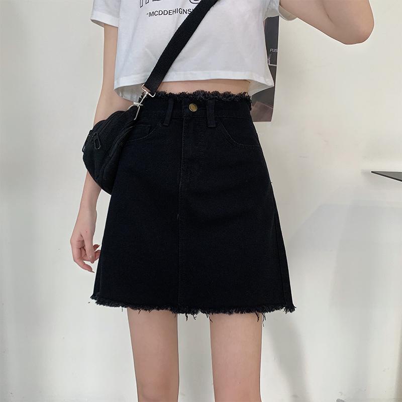 COZOK Chân váy jean Lưng Cao Form Ôm Dễ Phối Đồ