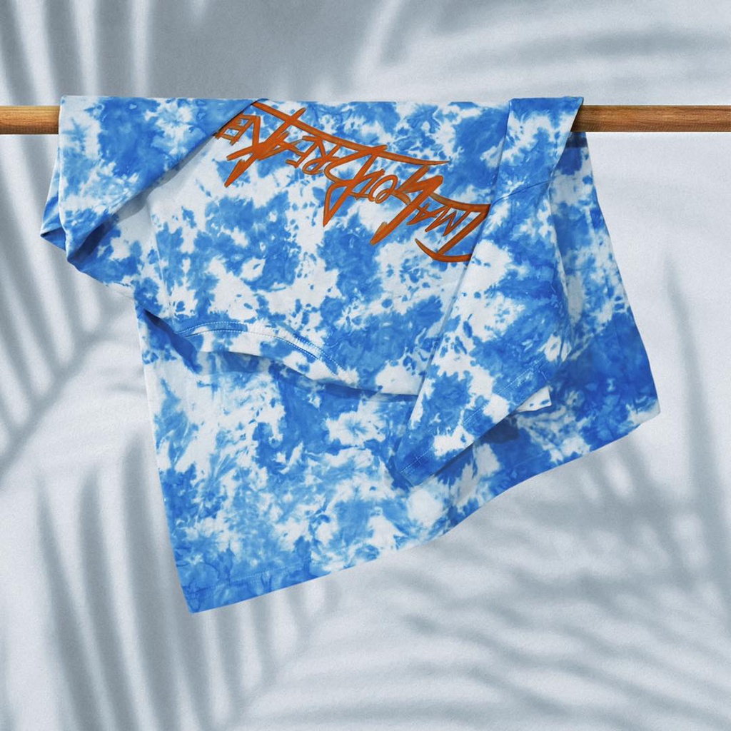 Áo Thun kiểu Unisex Wash Tie Dye Xanh T-Shirt - form rộng local brand iMA God Breaker (iGB)