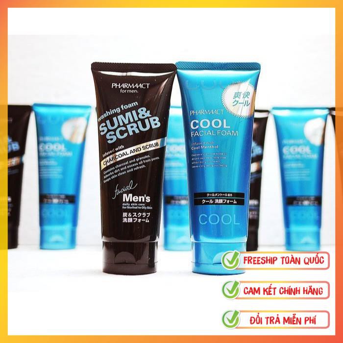 [Hàng Nhật Chuẩn] Sữa Rửa Mặt  Pharmaact Dành Cho Nam 130g Hàng Nhật Nội Địa