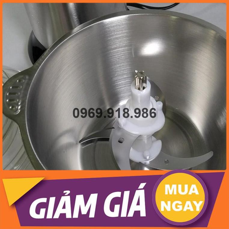 🍁 Máy Xay Thịt Cá Rau Củ Hoa Quả Gia Đình Cối Inox 4 Lưỡi Đa Năng Đẹp Giá Gốc Sỉ Rẻ 🍕 Tổng Kho Gia Dụng An Giang🍕