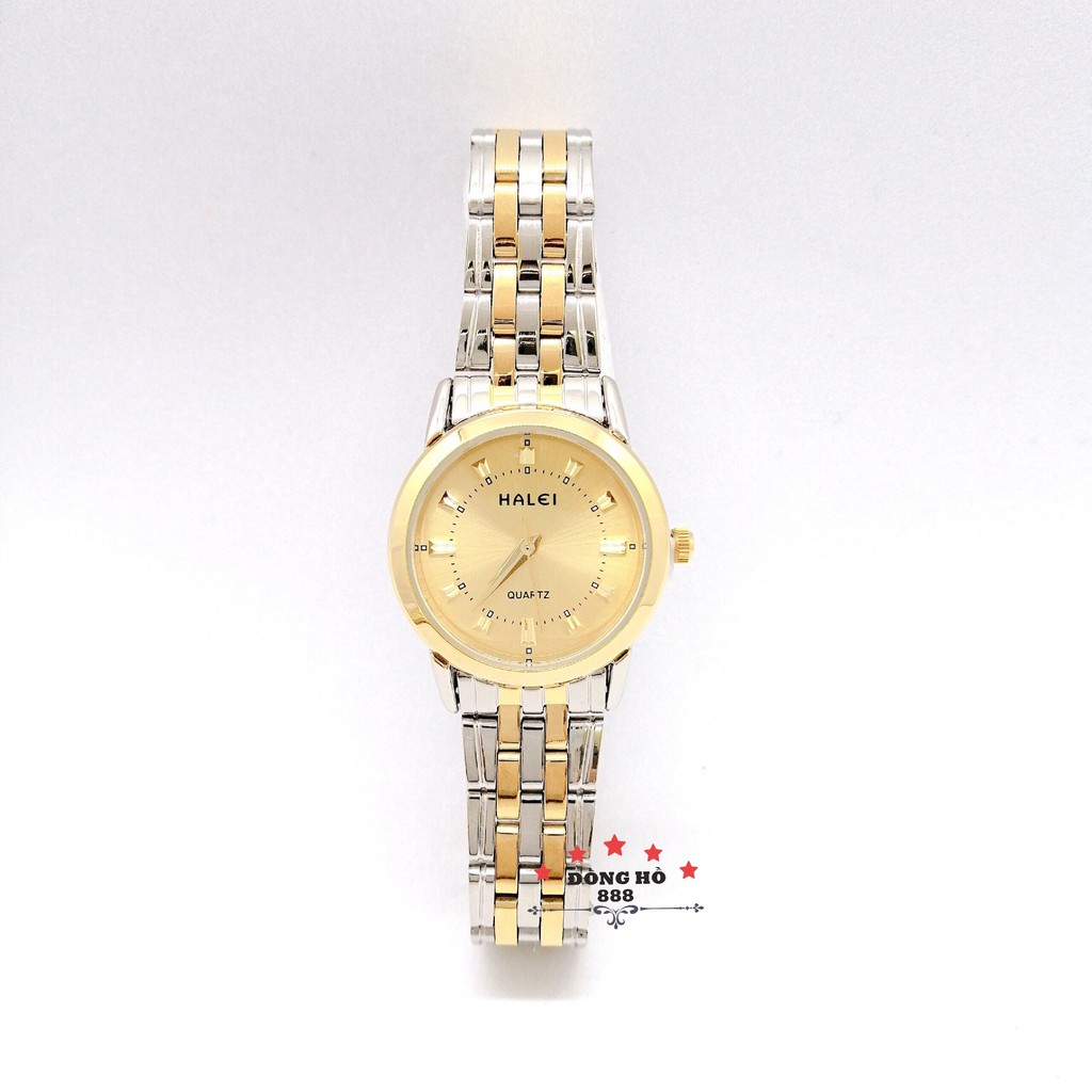 Đồng hồ Nữ Halei máy Nhật chính hãng mặt tròn 26mm dây kim loại mạ vàng không gỉ chống xước, chống nước tuyệt đối 502 | BigBuy360 - bigbuy360.vn