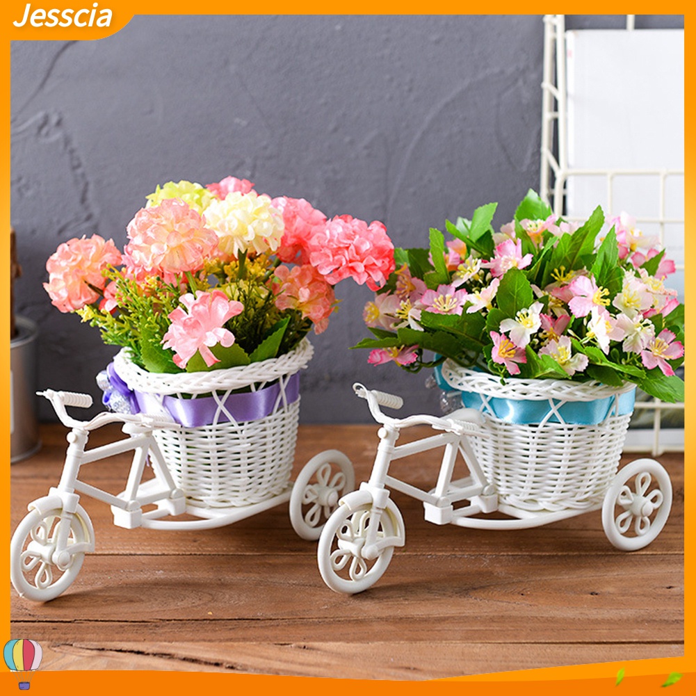 Jessica| Giỏ Hoa Đan Mây Hình Xe Đạp Trang Trí Tiệc Cưới