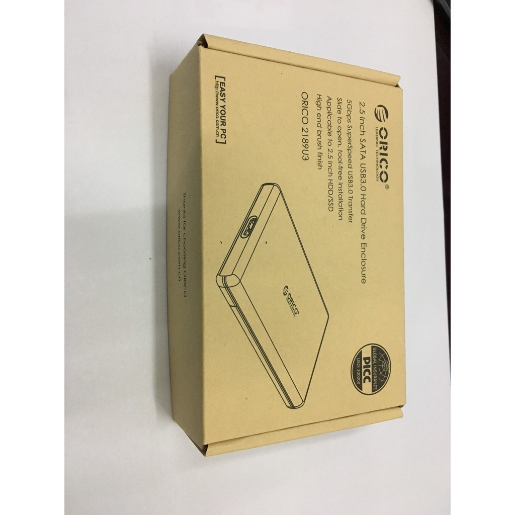 Box HDD 2.5" ORICO 2189U3 USB3.0 2.5 Nhựa Cứng-Hộp đựng ổ cứng 2.5inch (1 cái không vỏ, 1 cái có hộp)