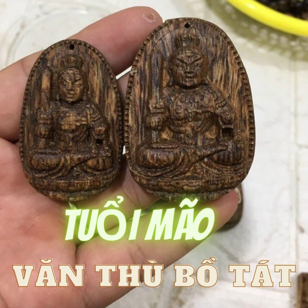 "MẶT PHẬT BẢN MỆNH" Trầm hương sánh chìm tự nhiên "Đeo cổ"