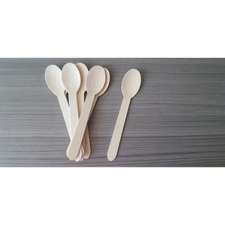 Thìa gỗ dùng 1 lần 160cm combo 100 cái