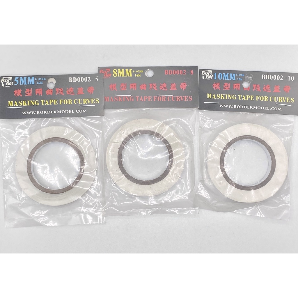 Băng keo che sơn dạng CONG  5mm 8mm 10mm - Masking Tape Curves - Gundam tools - Dụng cụ mô hình