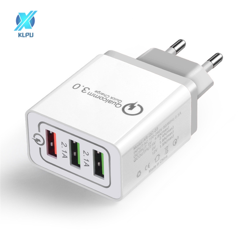 Cục Sạc Nhanh Qc3.0 3 Cổng Usb 2.1a / 25w Cho Du Lịch