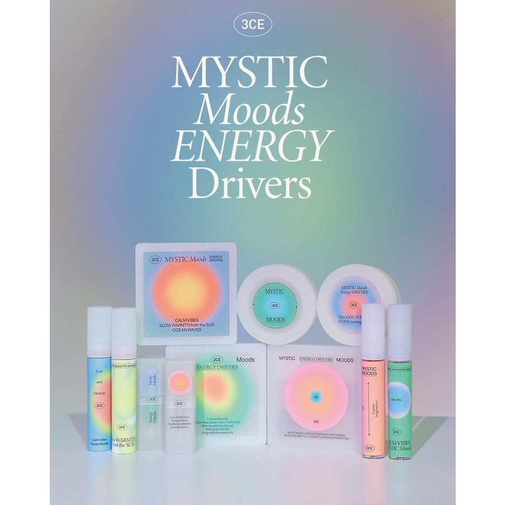 Phấn mắt, phấn má, son BST 3CE Mystic Moods Energy Drivers (sẵn)