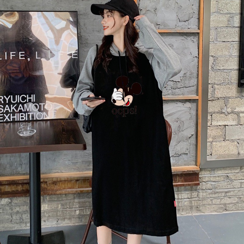 Váy hoodie tay dài in hình hoạt hình xinh xắn dễ thương | BigBuy360 - bigbuy360.vn