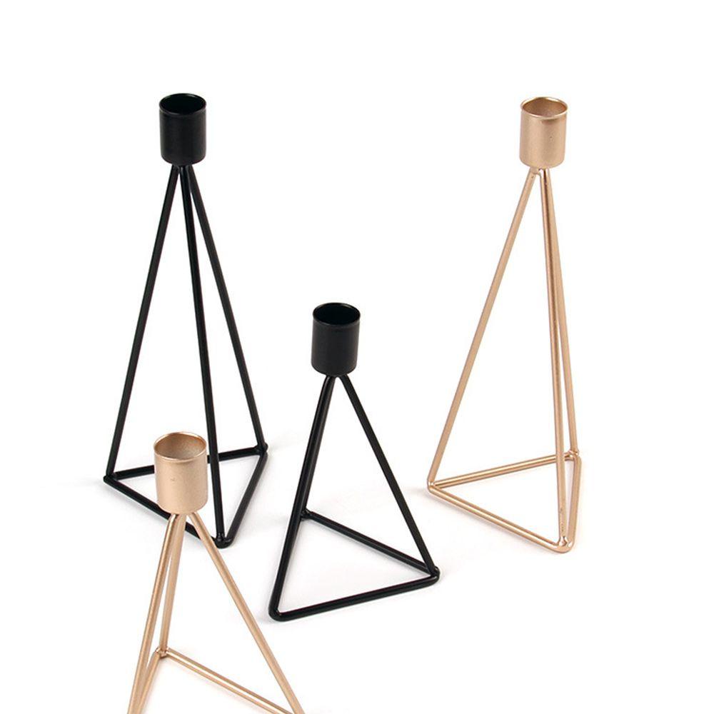 Giá Để Nến Màu Đen Thiết Kế Hình Học Phong Cách Bắc Âu