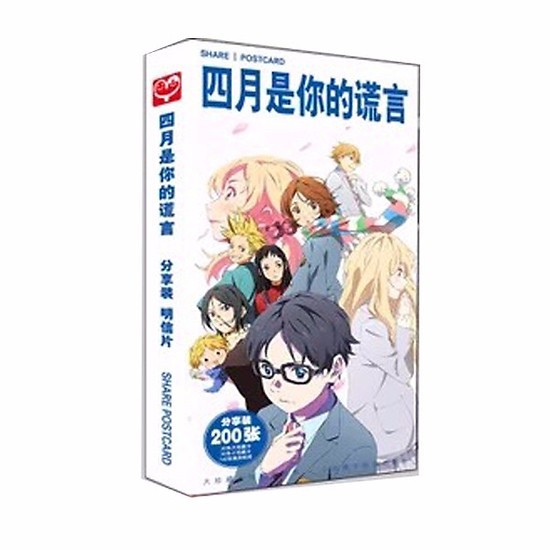 Postcard tháng tư là lời nói dối của em Your Lie in April - Shigatsu wa Kimi no Uso ảnh dán lomo postcard bưu thiếp