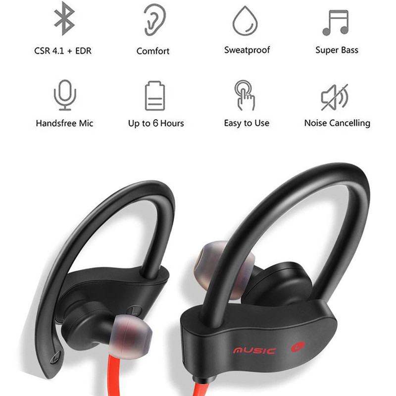 Tai nghe Bluetooth nút tai tai nghe không dây âm thanh nổi tai nghe thể thao trong tai micro rảnh tay Điện thoại di động phổ thông Cho iPhone Android
