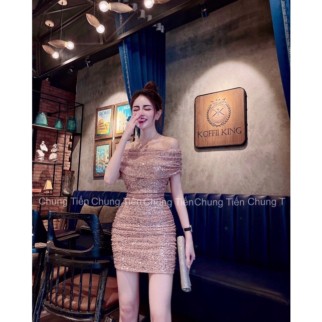 Váy nhún trễ vai ôm body newwww