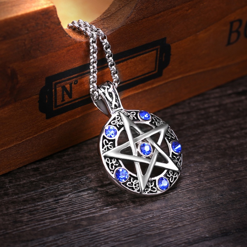 Dây chuyền nam nữ ngôi sao 5 cánh Witchcraft - mặt vòng cổ đính đá cực đẹp