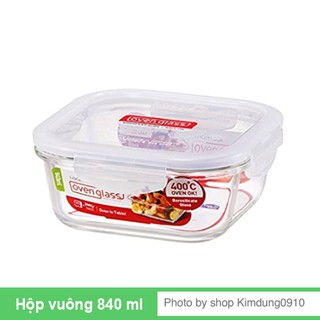 Hộp thuỷ tinh Lock&Lock vuông 840ml