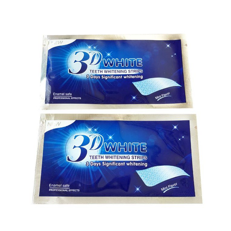 Miếng Dán Trắng Răng 3D White Teeth Whitening Strip, 1 hộp 7 miếng