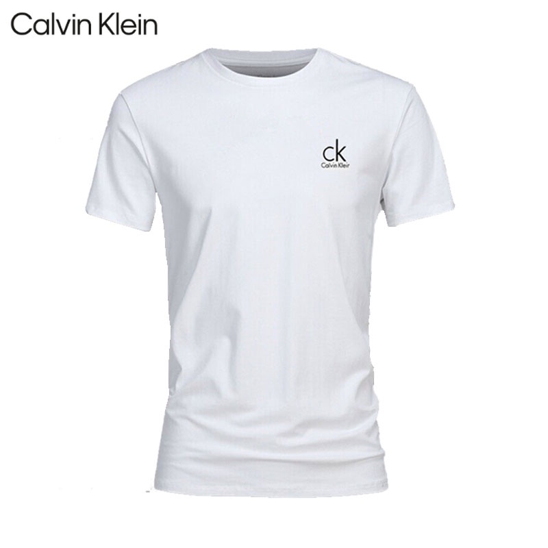 Áo Thun Nam Tay Ngắn Cổ Tròn In Chữ Calvin Klein 'Ck