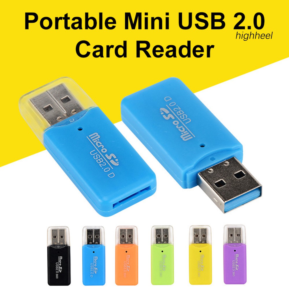 Đầu Đọc Thẻ Nhớ TF Micro SD USB 2.0 Mini Di Động Cho Máy Tính / Laptop
