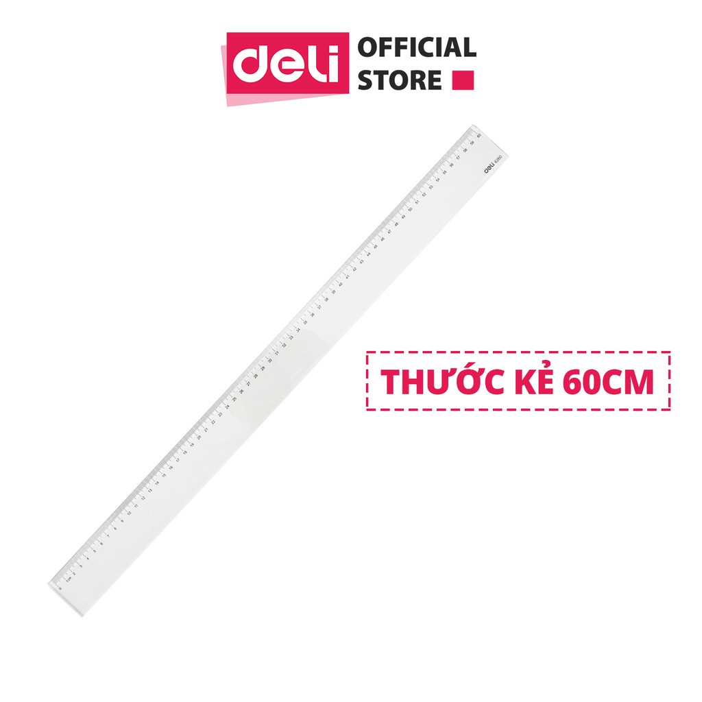 Thước kẻ 60cm Deli, trong suốt - 1 chiếc - E6260