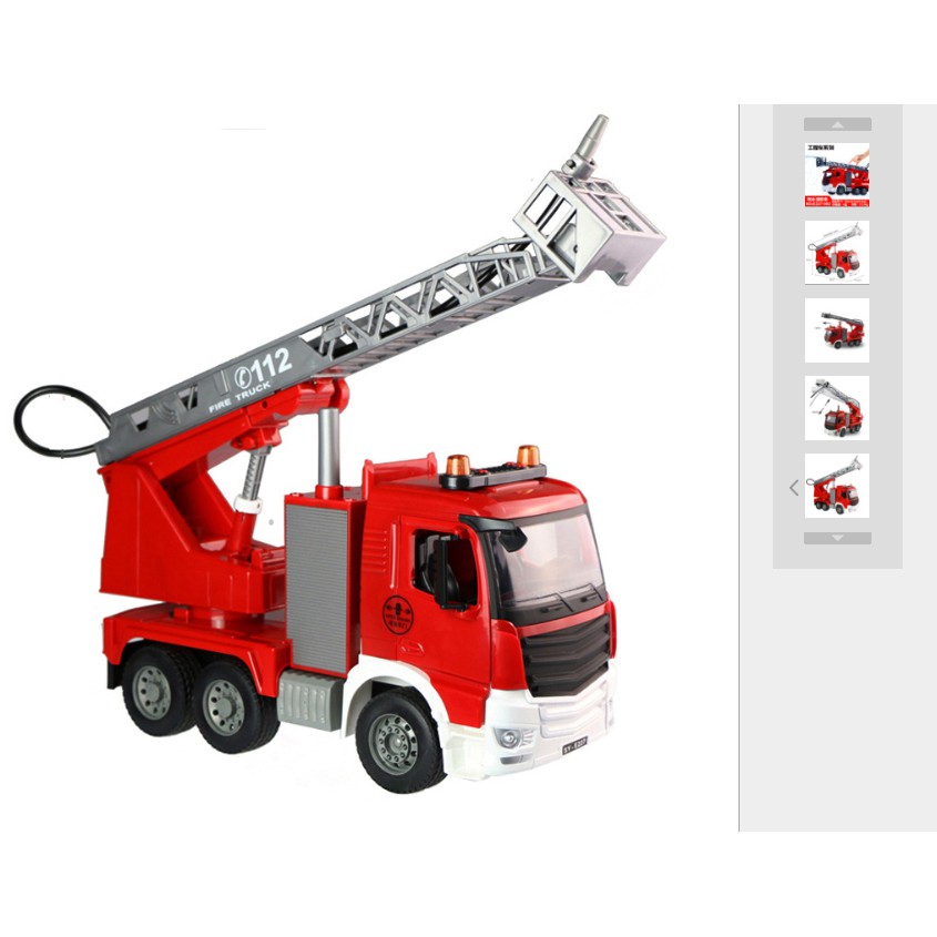 HÀNG LOẠI 1 CÓ KÍNH CHẮN : Mô hình xe cứu hỏa đồ chơi xe cứu hỏa E227 phun nước thật
