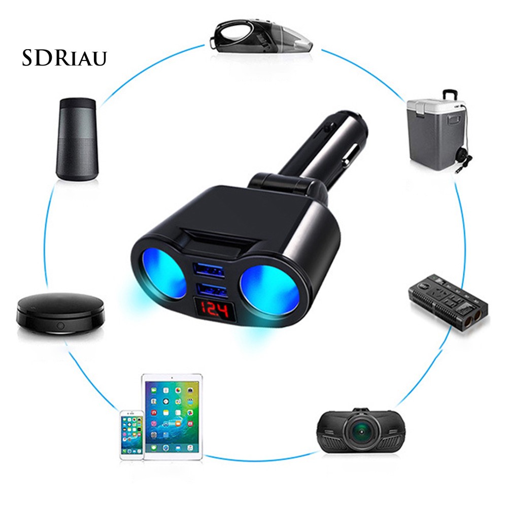 Tẩu Sạc 3 Cổng Usb 5v 3.1a Cho Xe Hơi