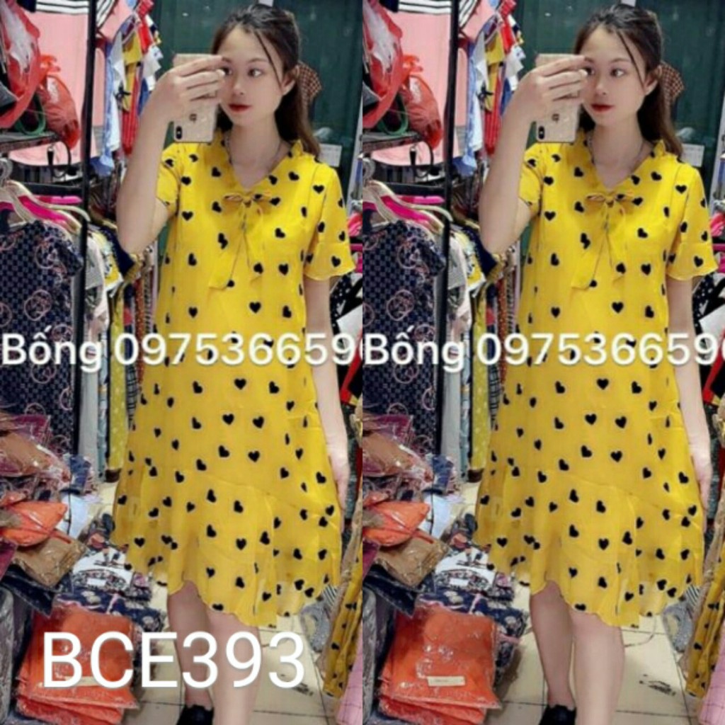 Đầm bầu thời trang thiết kế BBA167 chất voan lụa hai lớp