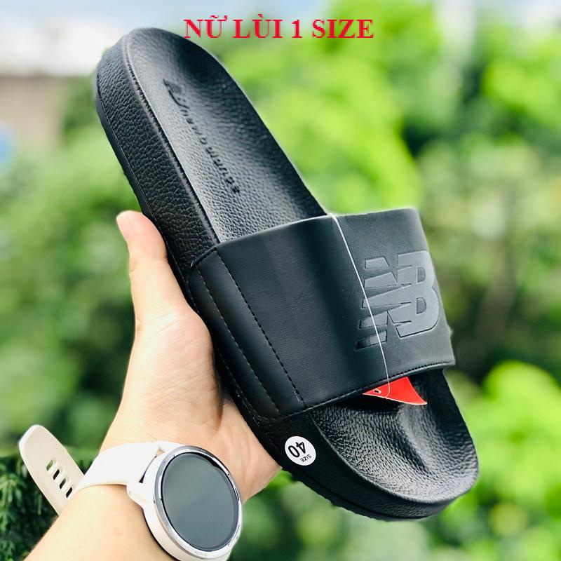 Dép newbalence 𝐍𝐄𝐖 𝐁𝐀𝐋𝐄𝐍𝐂𝐄 ❤️FREESHIP + Hộp❤️dép unisex NB new balence quai ngang thể thao nam nữ full đen