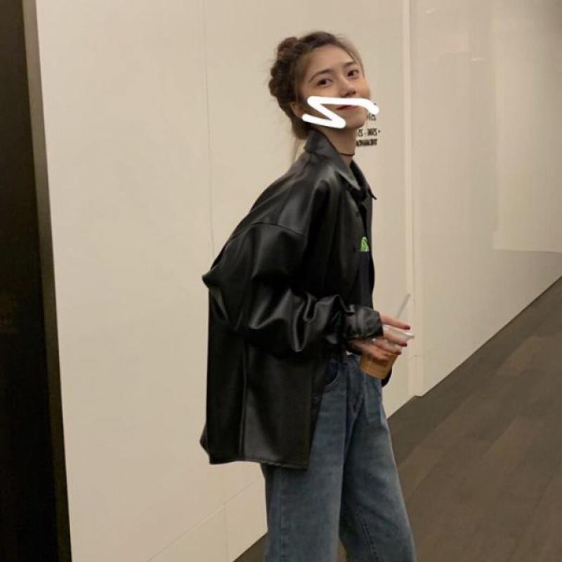 Áo khoác da pu thiết kế cá tính cho nữ